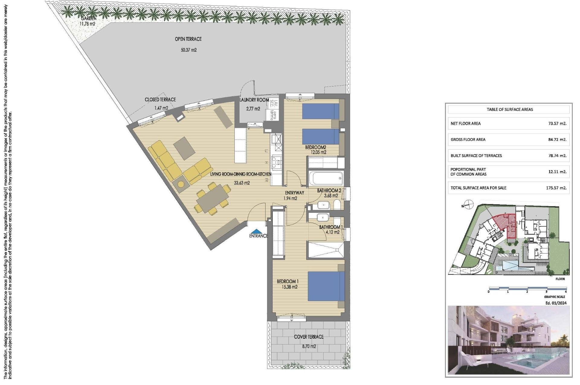 Apartamento en Jávea, Alicante, España 2 dormitorios, 84 m2 No. 190942