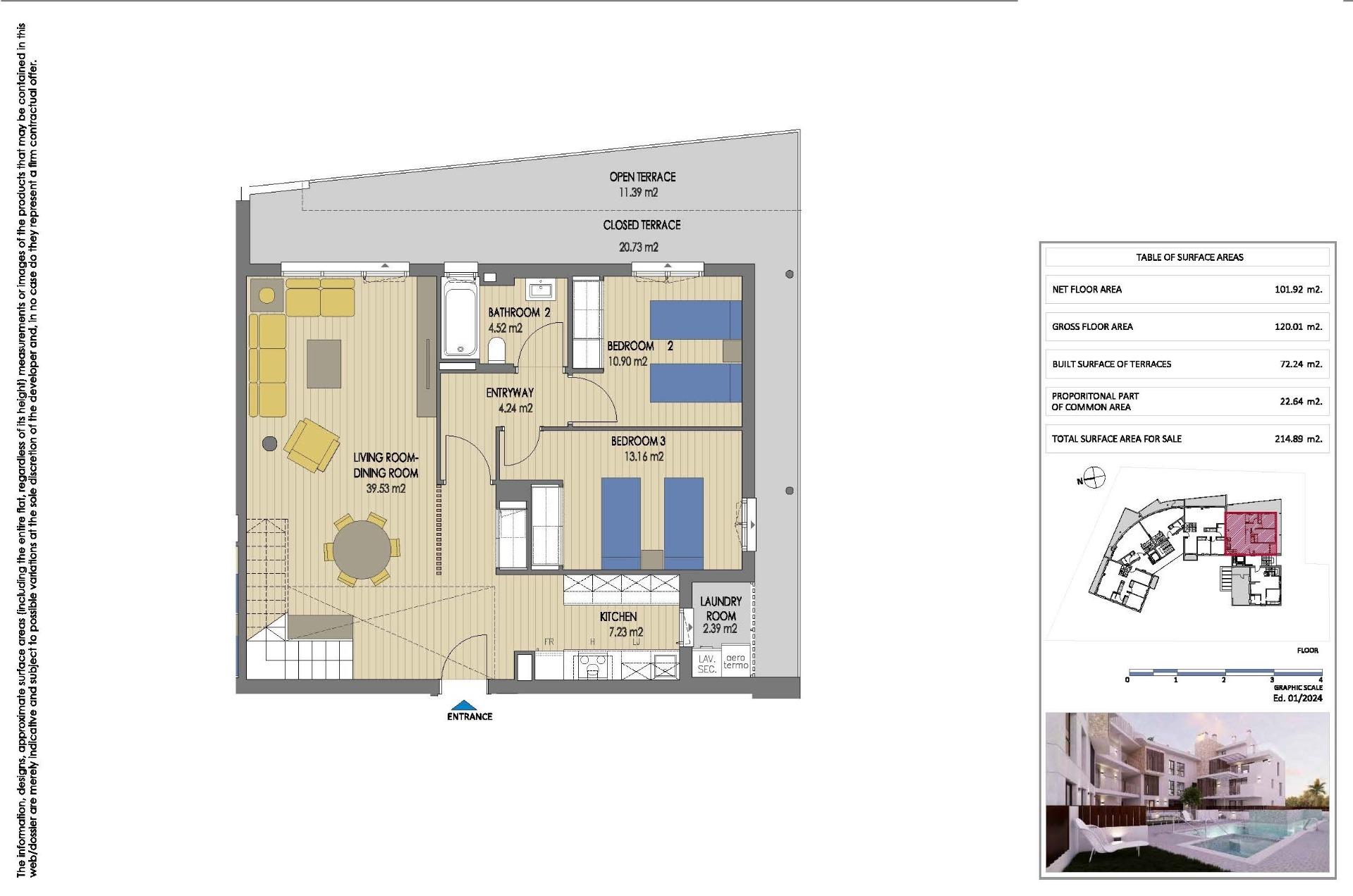 Apartment à Javea, Alicante, Espagne 3 chambres, 120 m2 No. 190940