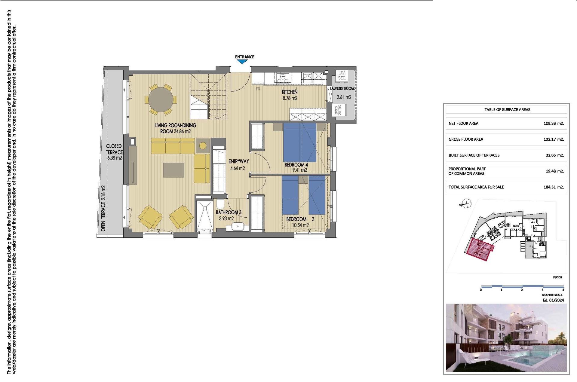Dzīvoklis Javea, Alicante, Spānijā 4 istabas, 132 m2 Nr. 190941