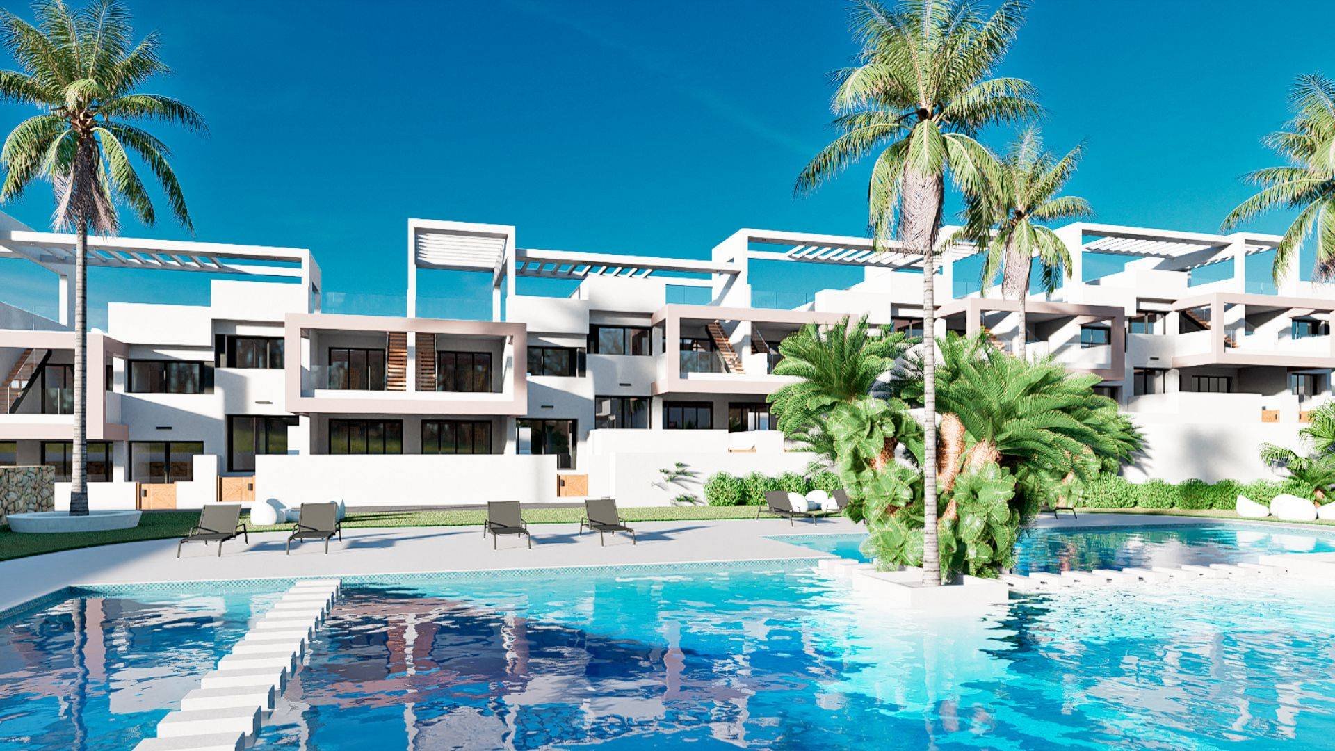 Bungalow i Mirador Hills Resort, Finestrat, Alicante, Spanien 3 sovrum, 255.59 kvm. Nr. 73223