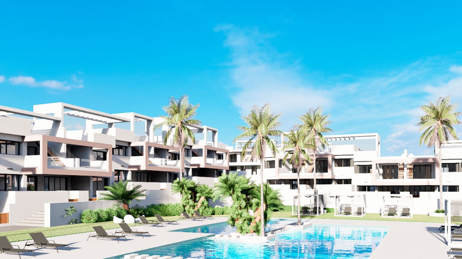 Bungalow i Mirador Hills Resort, Finestrat, Alicante, Spanien 3 sovrum, 255.59 kvm. Nr. 73223