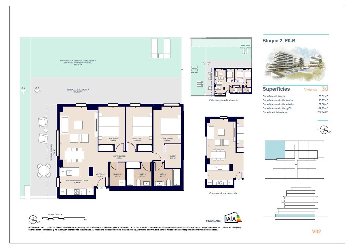 Apartament w Villajoyosa, Alicante, Hiszpania 3 sypialnie, 111 mkw. nr 181075