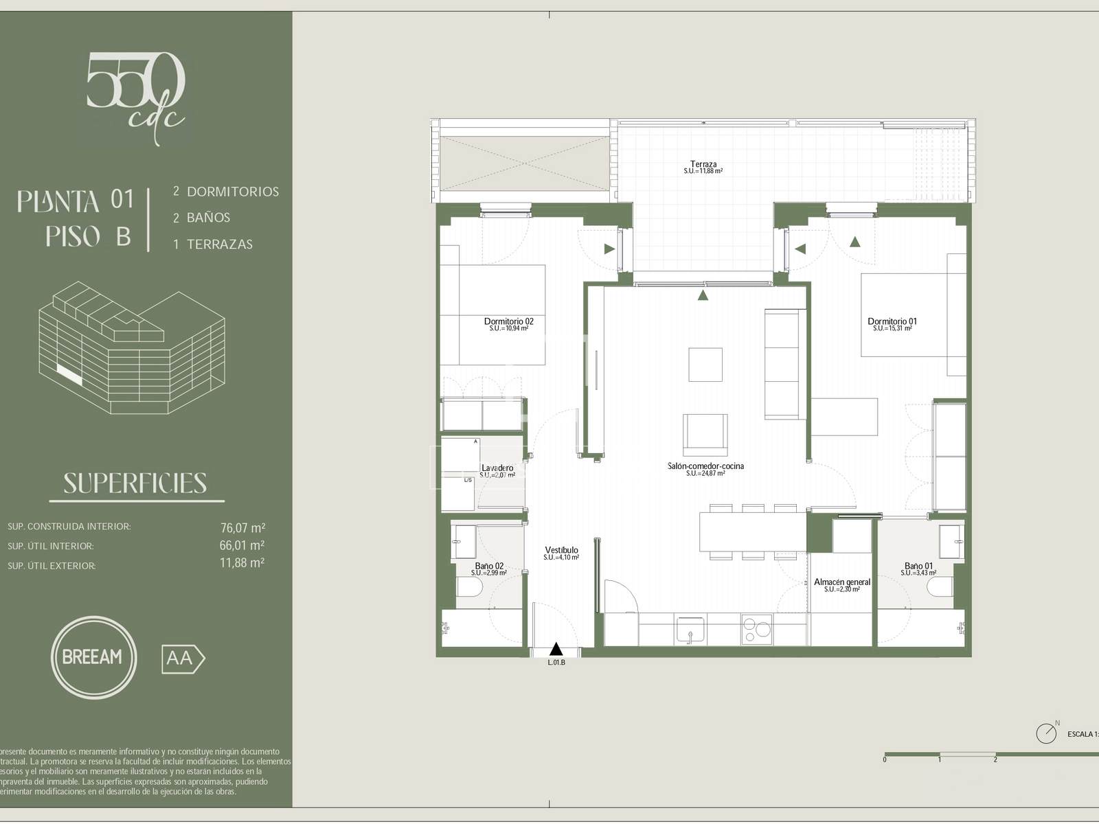 Apartament w Barcelona, Hiszpania 2 sypialnie, 76 mkw. nr 192716