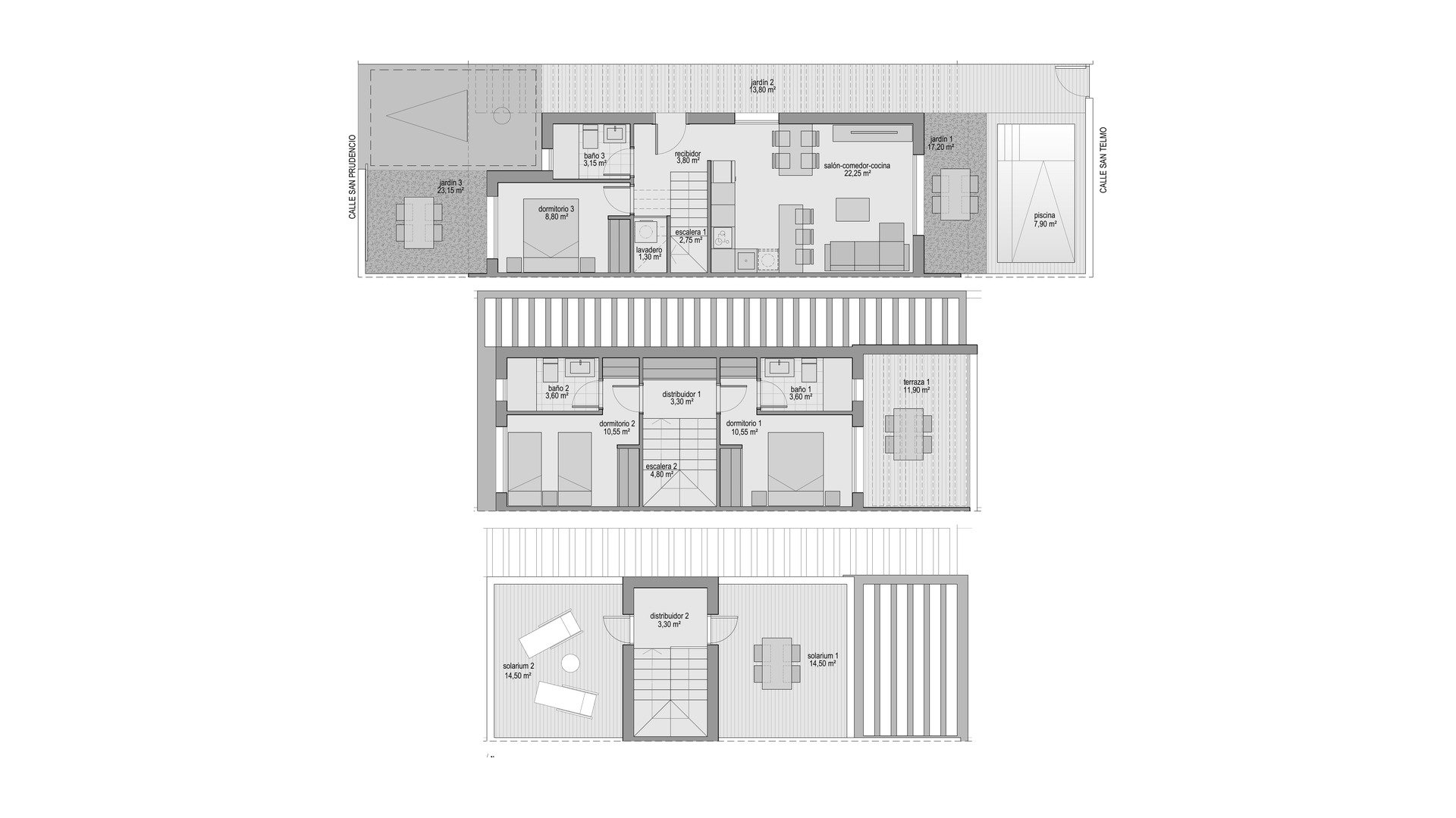 Villa ESTRELLA DE LA RIBERA, Santiago de la Ribera, Murcia, Spānijā 3 istabas, 81.75 m2 Nr. 178361