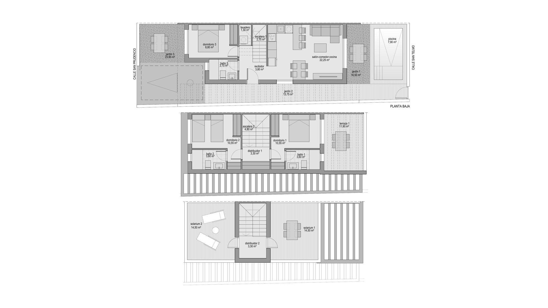 Villa ESTRELLA DE LA RIBERA, Santiago de la Ribera, Murcia, Spānijā 3 istabas, 81.75 m2 Nr. 178362