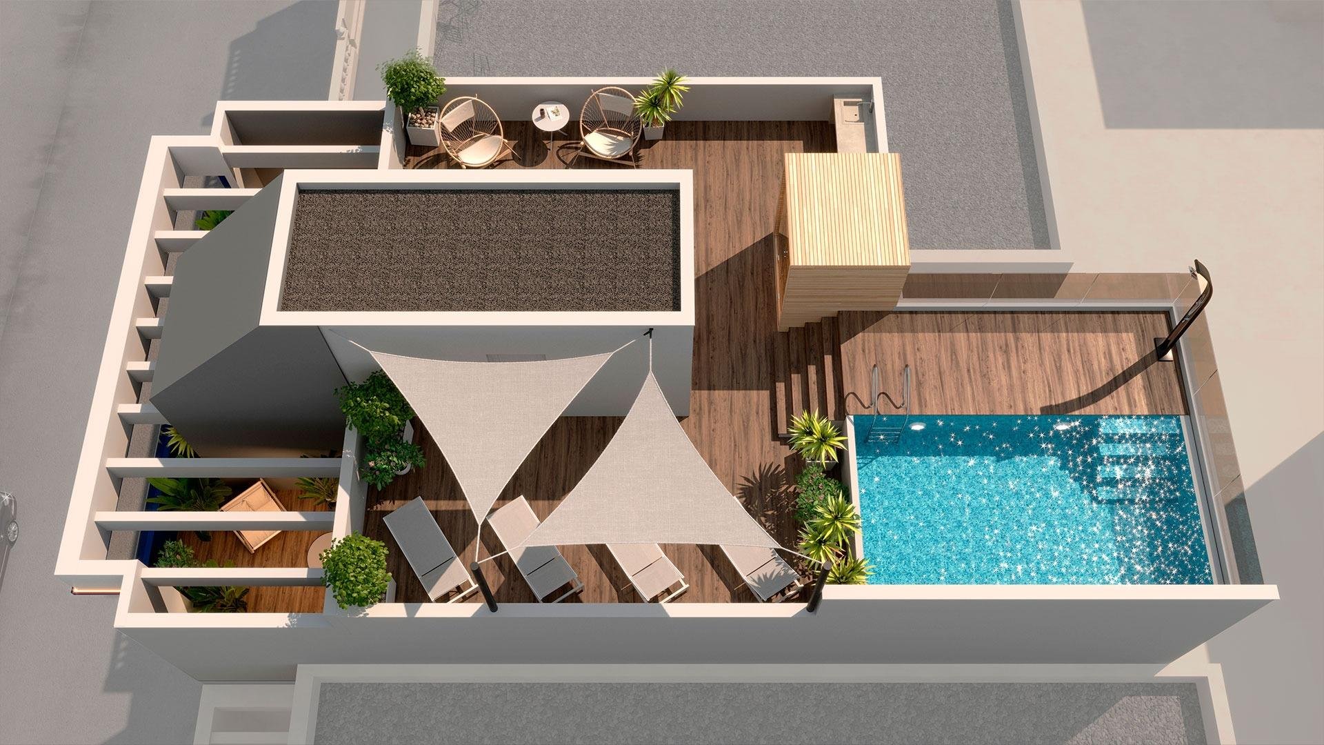 Apartment à Torrevieja, Alicante, Espagne 2 chambres, 80 m2 No. 165546
