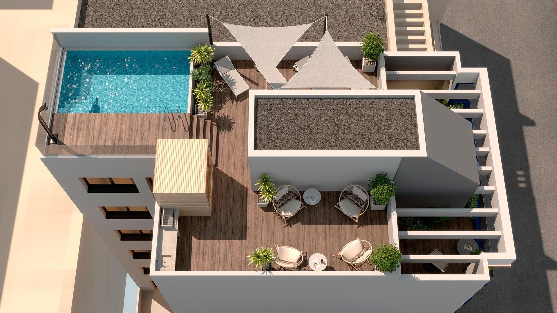 Apartment à Torrevieja, Alicante, Espagne 2 chambres, 80 m2 No. 165546