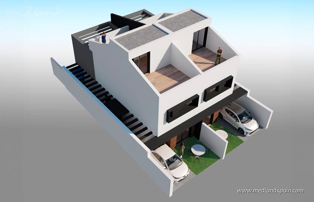Villa en Santiago de la Ribera, Murcia, España 3 dormitorios, 107 m2 No. 132991