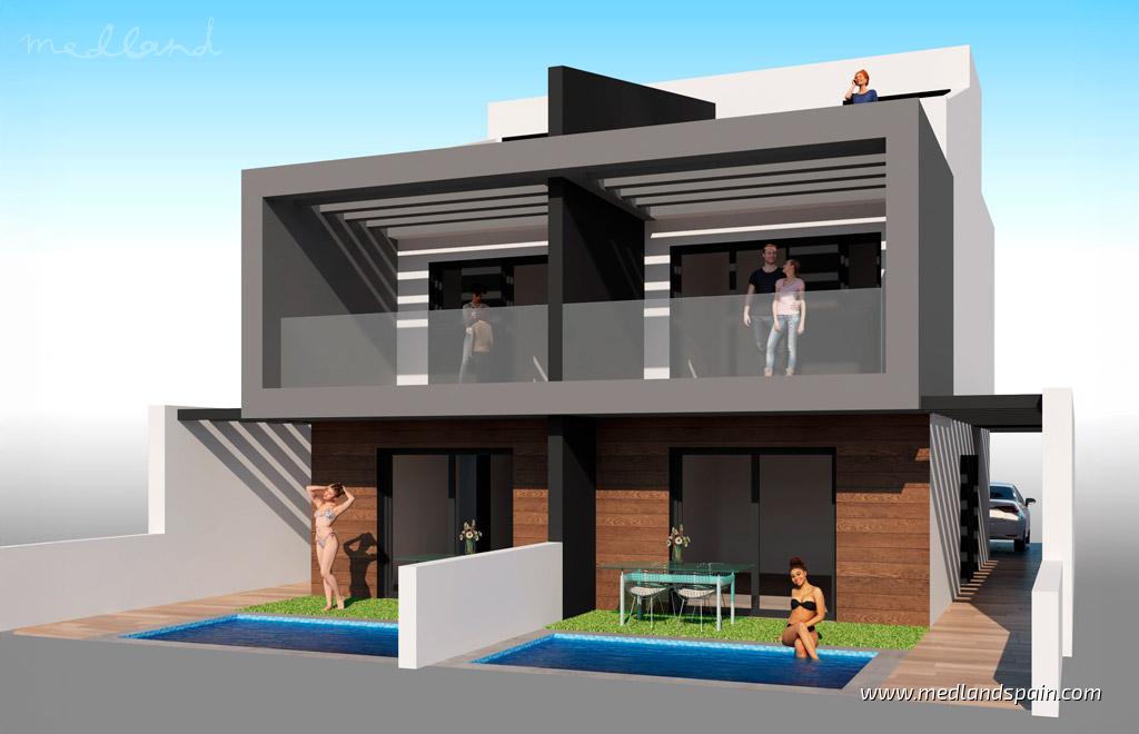 Villa en Santiago de la Ribera, Murcia, España 3 dormitorios, 107 m2 No. 132991