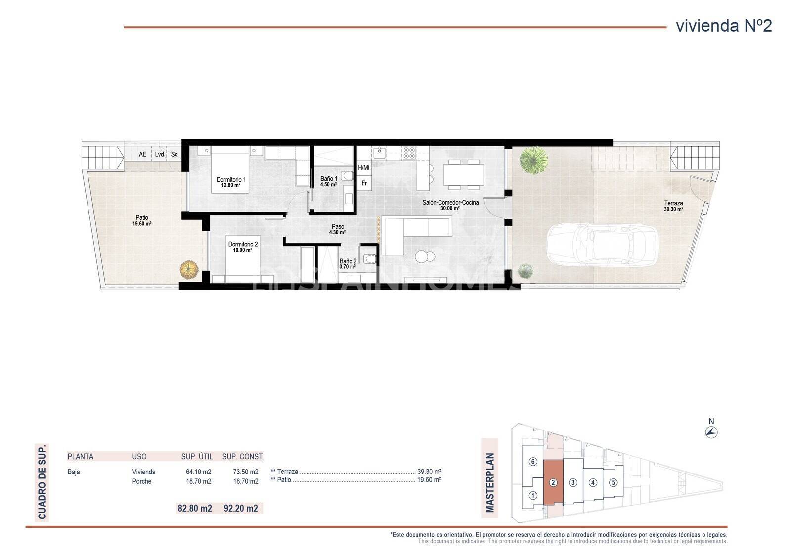 Dzīvoklis San Pedro del Pinatar, Murcia, Spānijā 2 istabas, 92 m2 Nr. 167358