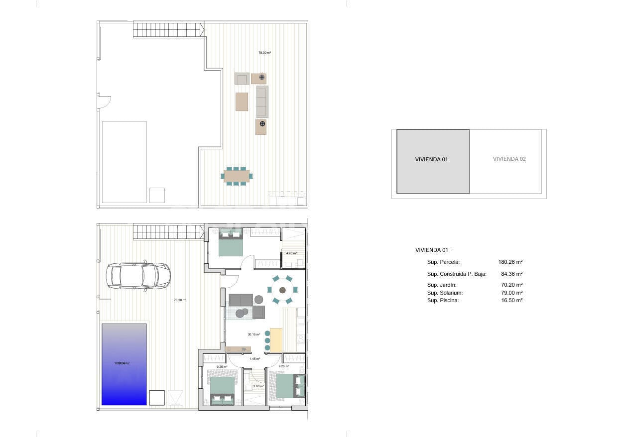 Villa in Torre-Pacheco, Murcia, Spanien 3 Schlafzimmer, 84 m2 Nr. 167355