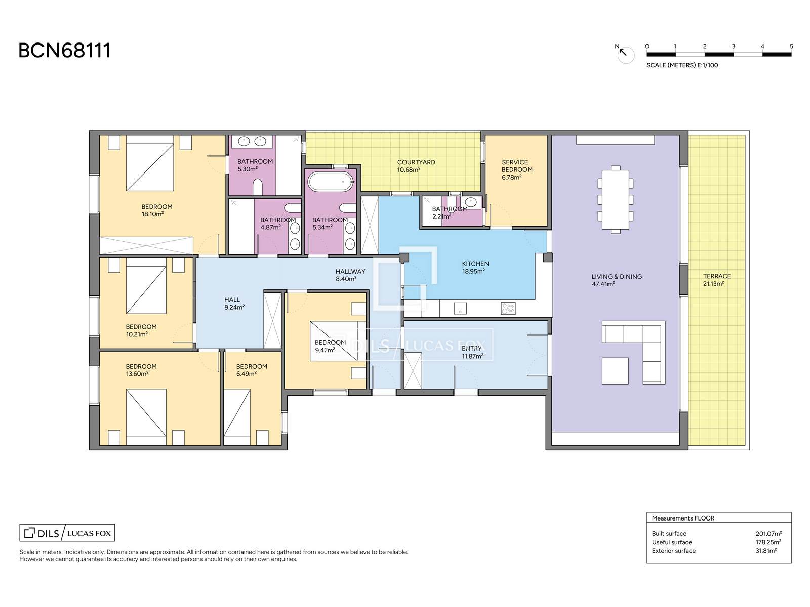 Wohnung in Barcelona, Spanien 6 Schlafzimmer, 201 m2 Nr. 192675