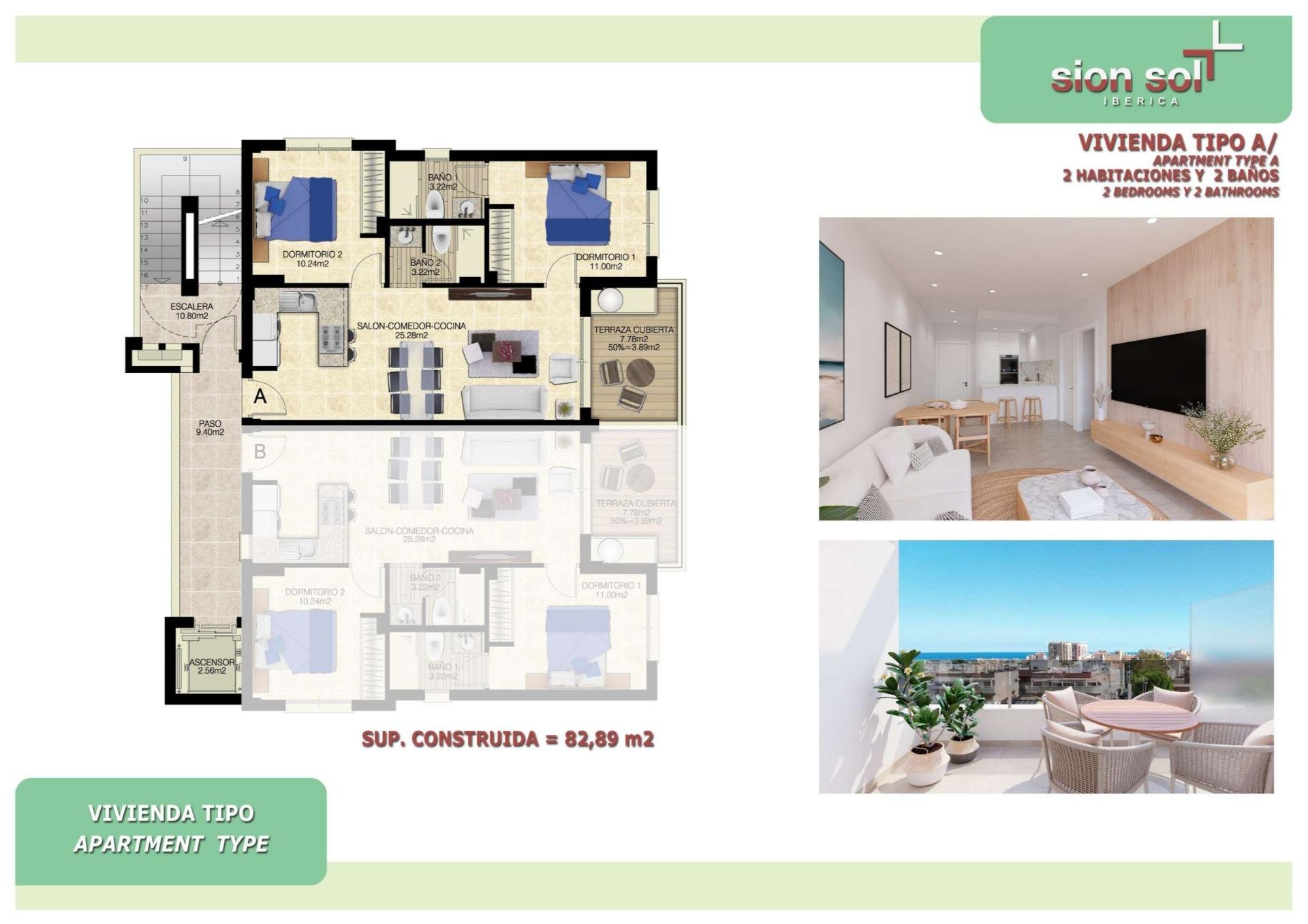 Appartamento a Torrevieja, Alicante, Spagna 2 camere da letto, 67 mq. N° 166012