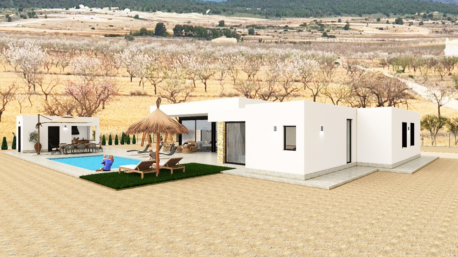 Villa i Pinoso, Alicante, Spanien 3 sovrum,  Nr. 186883