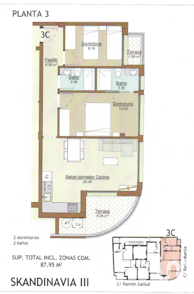 Apartament w Torrevieja, Alicante, Hiszpania 2 sypialnie, 88 mkw. nr 153243