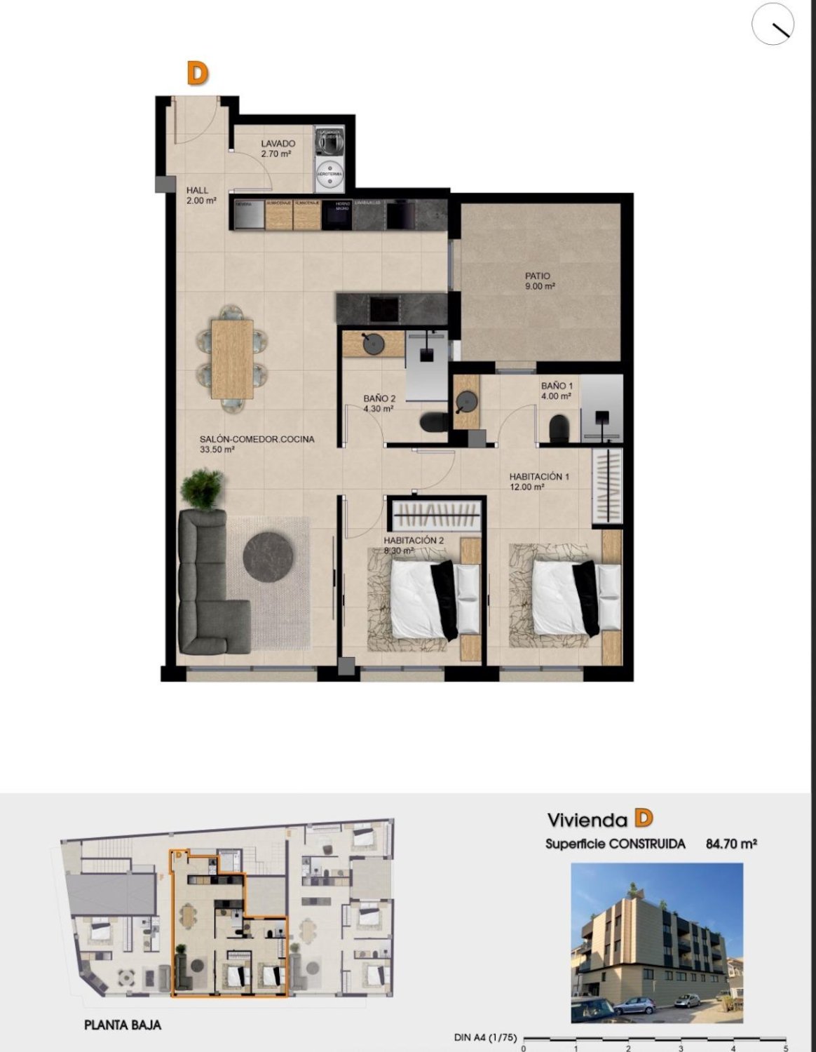Apartamento en Elche, Alicante, España 2 dormitorios, 84.7 m2 No. 181643