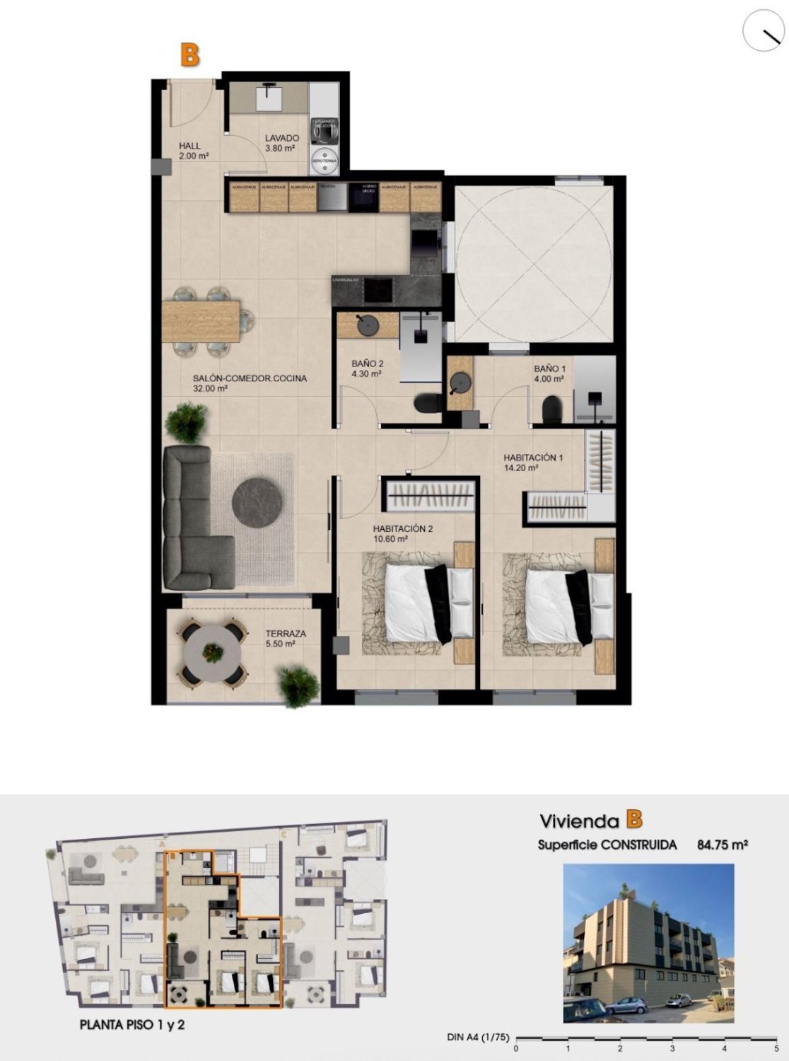 Apartamento en Elche, Alicante, España 2 dormitorios, 84.7 m2 No. 181643