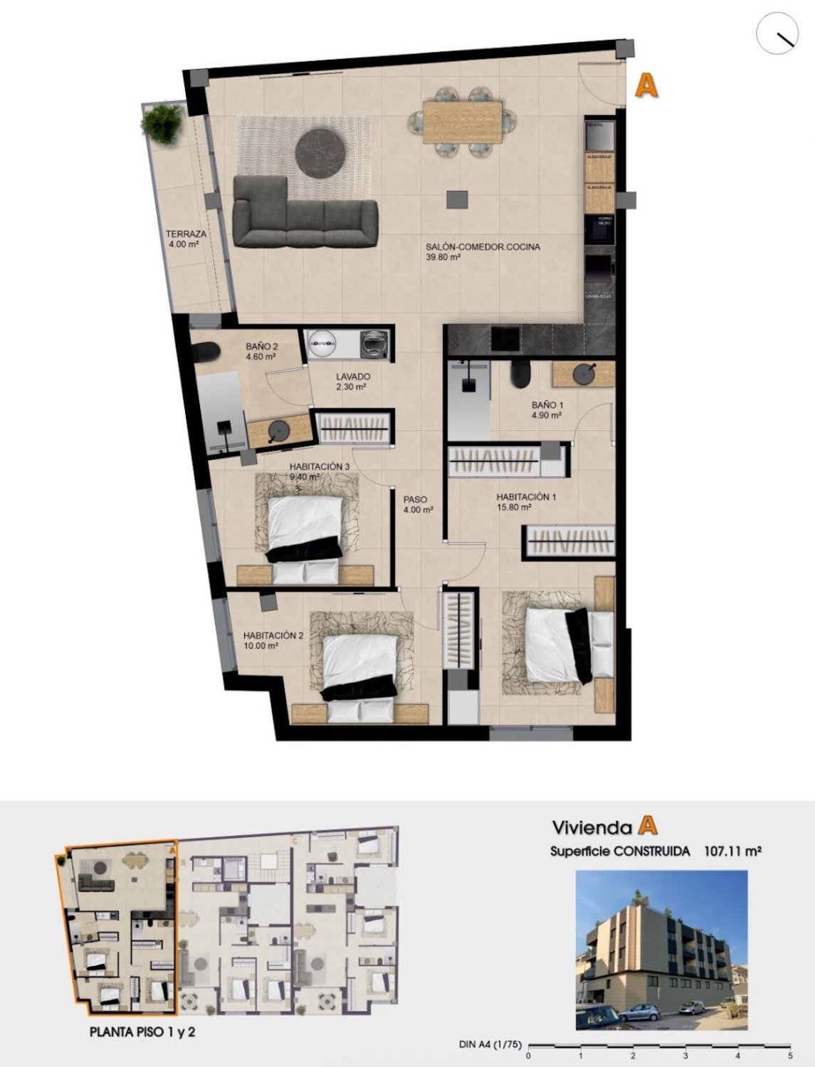 Apartamento en Elche, Alicante, España 2 dormitorios, 84.7 m2 No. 181643