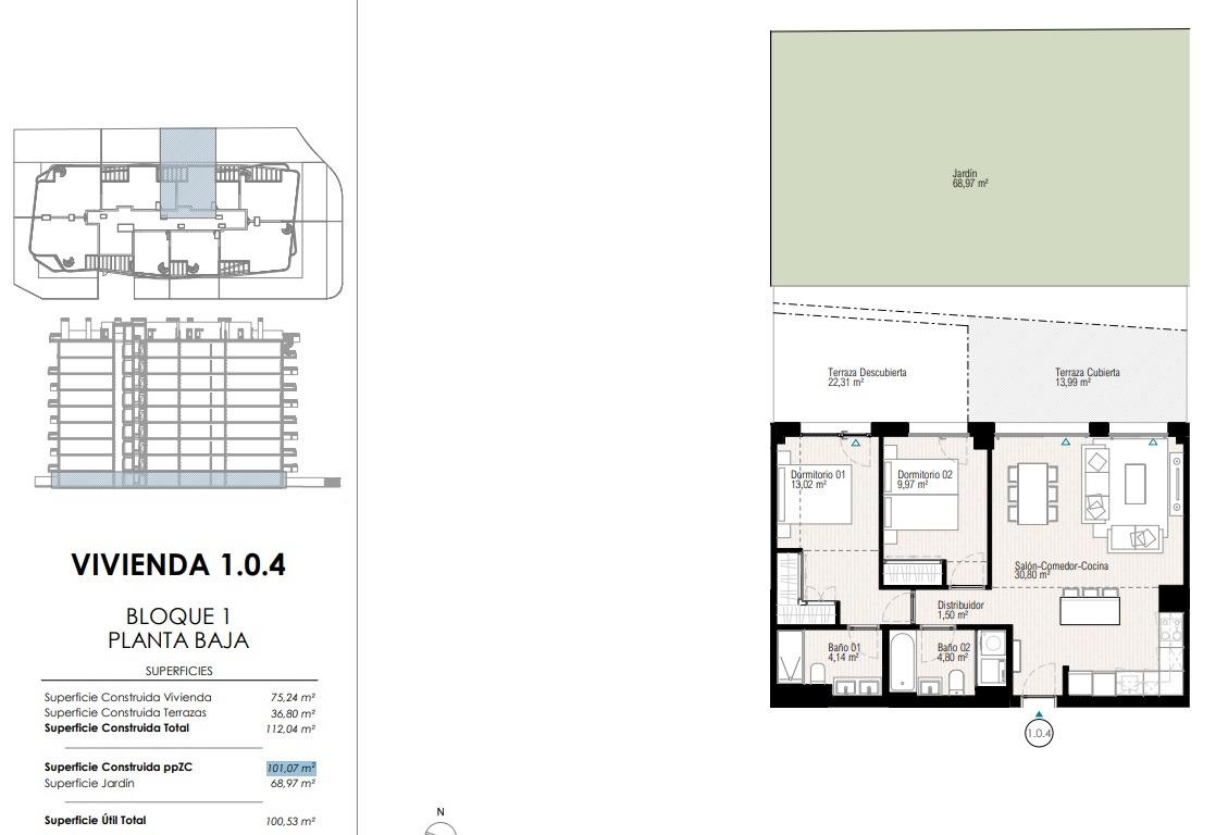 Appartamento a Villajoyosa, Alicante, Spagna 2 camere da letto, 112 mq. N° 137586