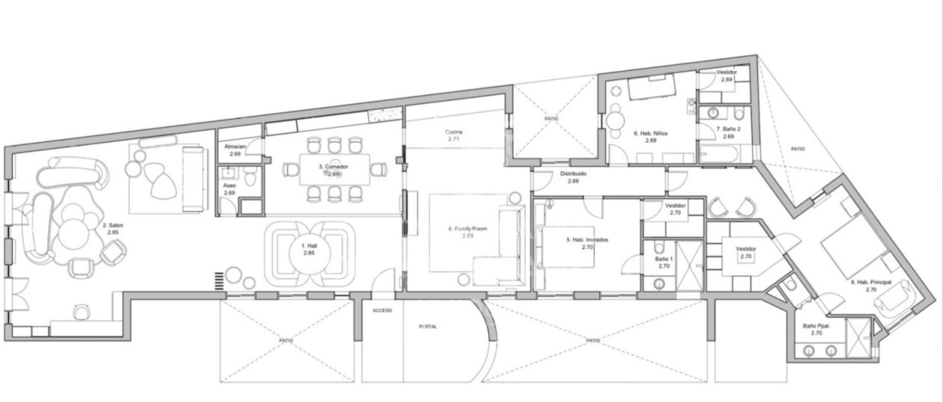 Huoneisto Madrid, Espanja 3 makuuhuonetta, 284 m2 No. 158449