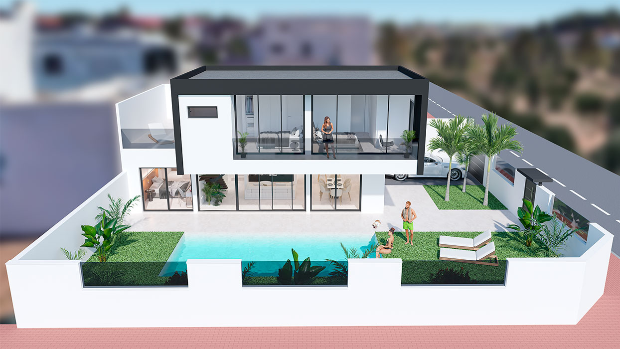 Villa San Pedro del Pinatar, Murcia, Spānijā 3 istabas, 155 m2 Nr. 133857