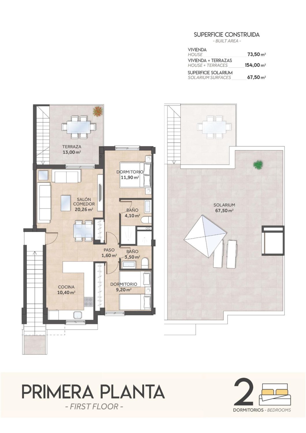 Bungalow à San Miguel de Salinas, Alicante, Espagne 2 chambres, 73 m2 No. 141645
