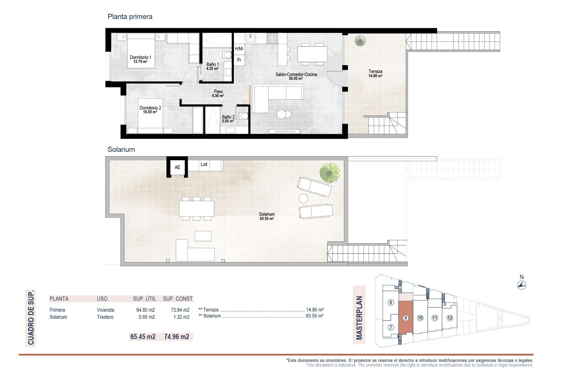 Bungalow in San Pedro del Pinatar, Murcia, Spain 2 bedrooms, 74 sq.m. No. 180020