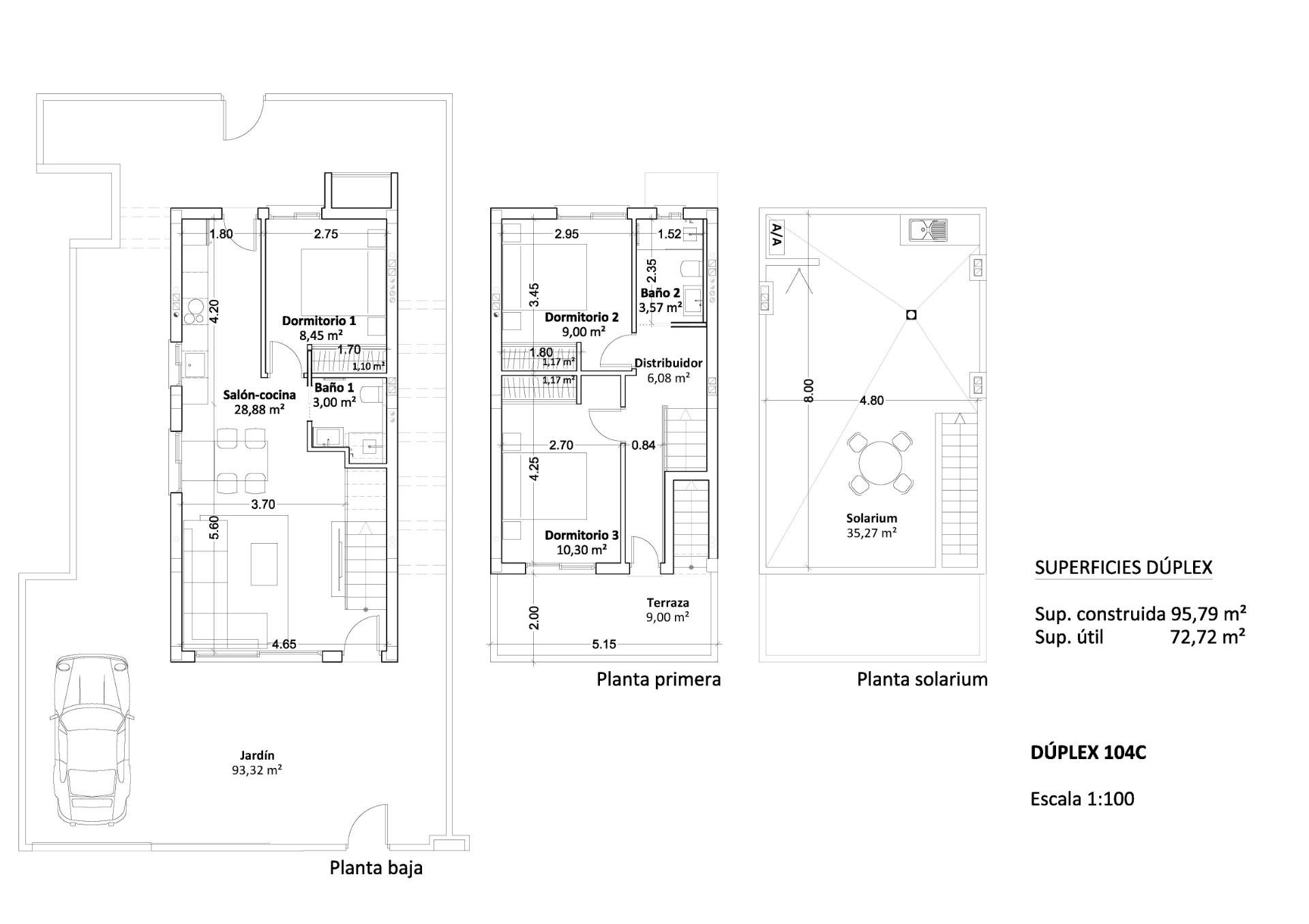 Villa Pilar de la Horadada, Alicante, Spānijā 3 istabas, 96 m2 Nr. 104341