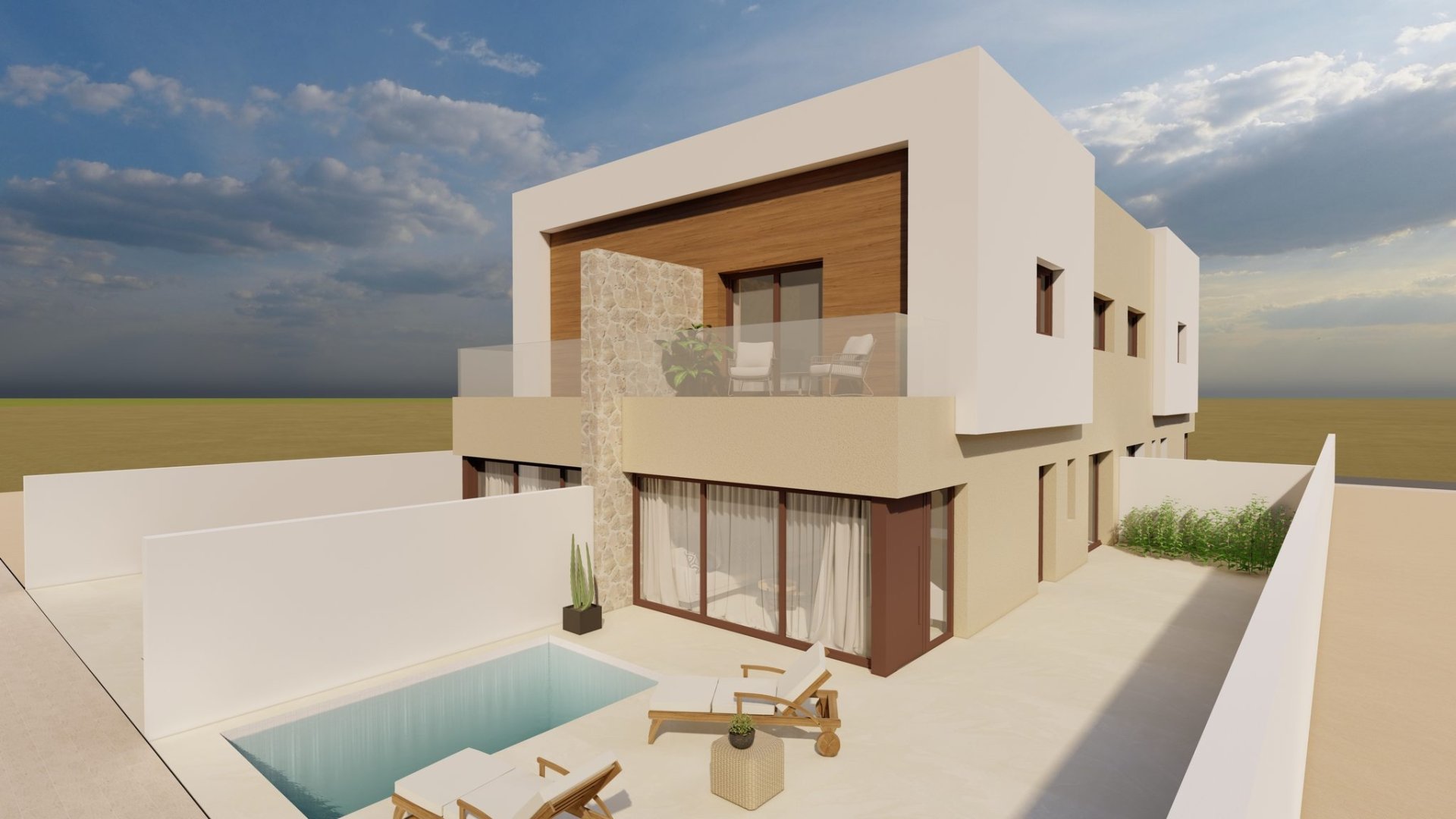 Tvåvåningslägenhet i San Javier, Murcia, Spanien 3 sovrum, 120 kvm. Nr. 180495