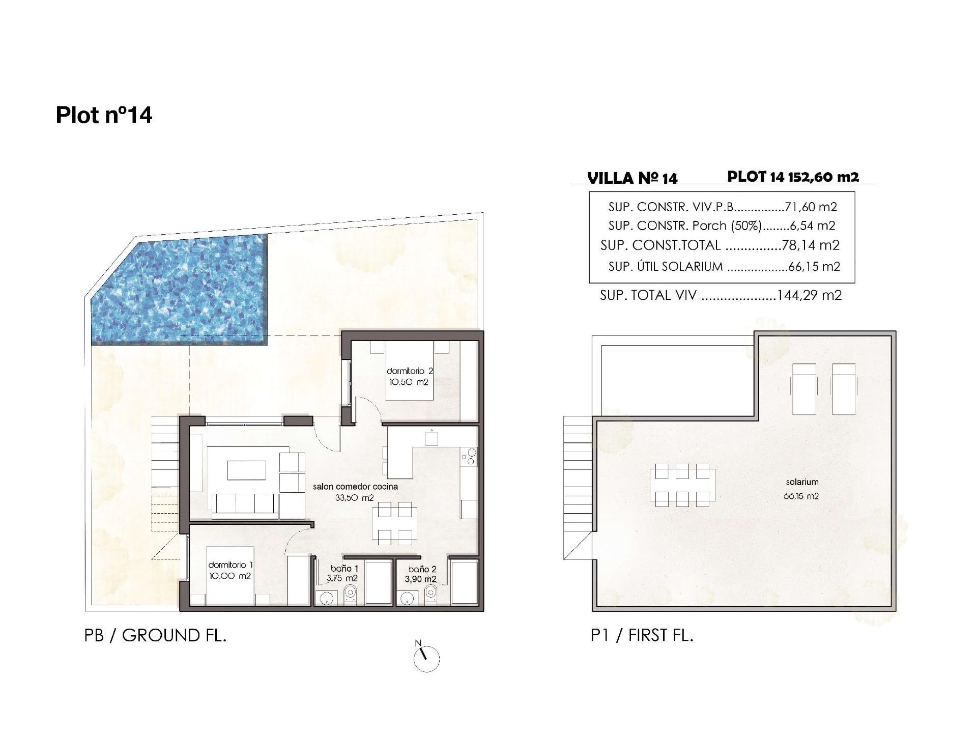 Huvila Pilar de la Horadada, Alicante, Espanja 2 makuuhuonetta, 71 m2 No. 149253