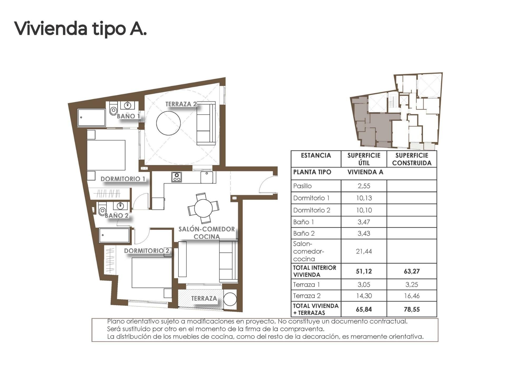 Huoneisto Torrevieja, Alicante, Espanja 2 makuuhuonetta, 63 m2 No. 143630