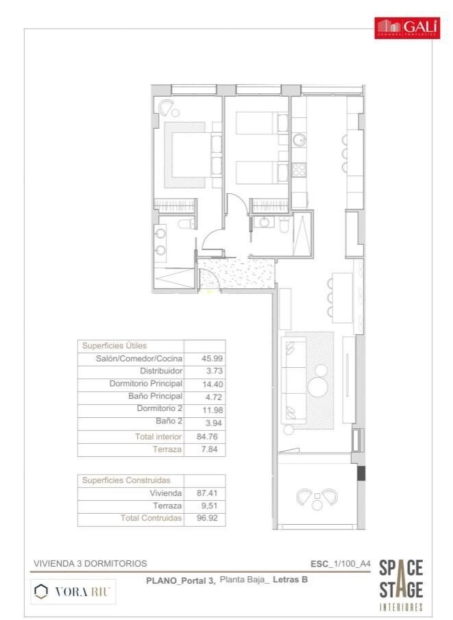 Wohnung in Principado De Andorra (Ninguna Poblacion Tiene C.P.), Lleida, Spanien 2 Schlafzimmer, 97 m2 Nr. 178498