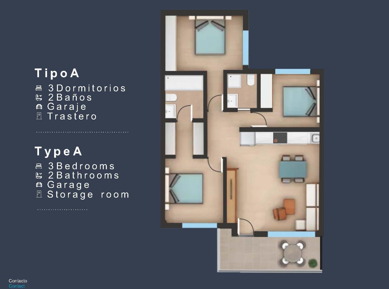 Bungalow in San Pedro del Pinatar, Murcia, Spanien 3 Schlafzimmer, 82 m2 Nr. 141783