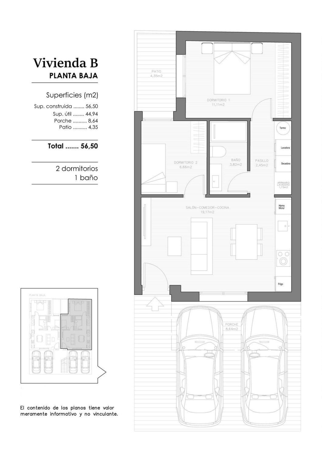 Apartment in Benejuzar, Alicante, Spain 2 bedrooms, 56 sq.m. No. 187355