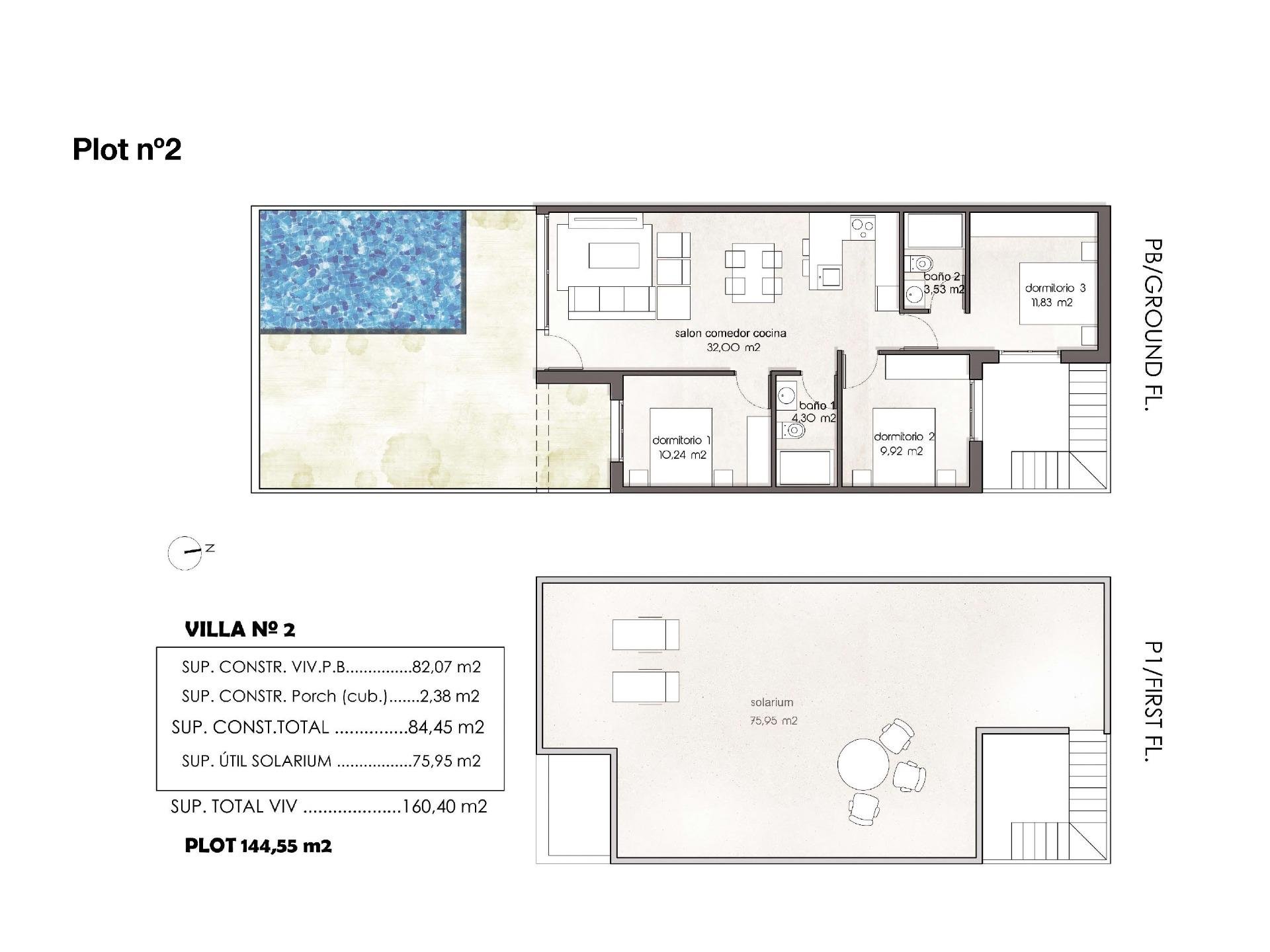 Duplex a Pilar de la Horadada, Alicante, Spagna 3 camere da letto, 82 mq. N° 135276