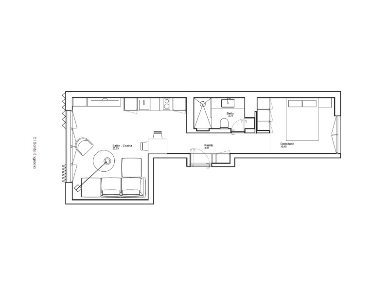 Appartamento a Madrid, Spagna 1 camera da letto, 75 mq. N° 156928