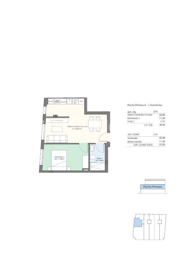 Apartment in Torrevieja, Alicante, Spain 1 bedroom, 57 sq.m. No. 191653