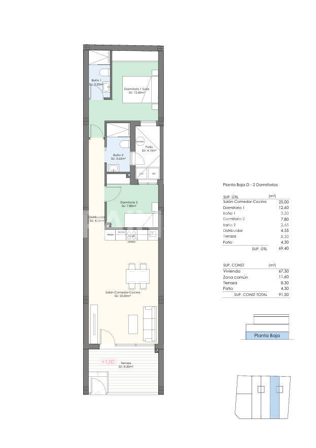 Apartment in Torrevieja, Alicante, Spain 1 bedroom, 57 sq.m. No. 191653