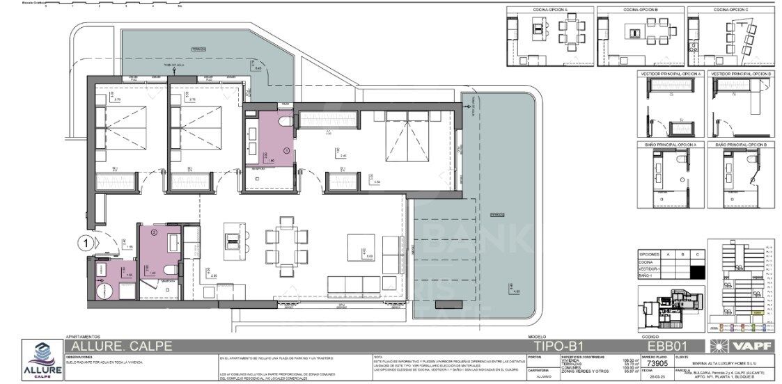 Apartament w Calpe, Alicante, Hiszpania 3 sypialnie, 117 mkw. nr 159026