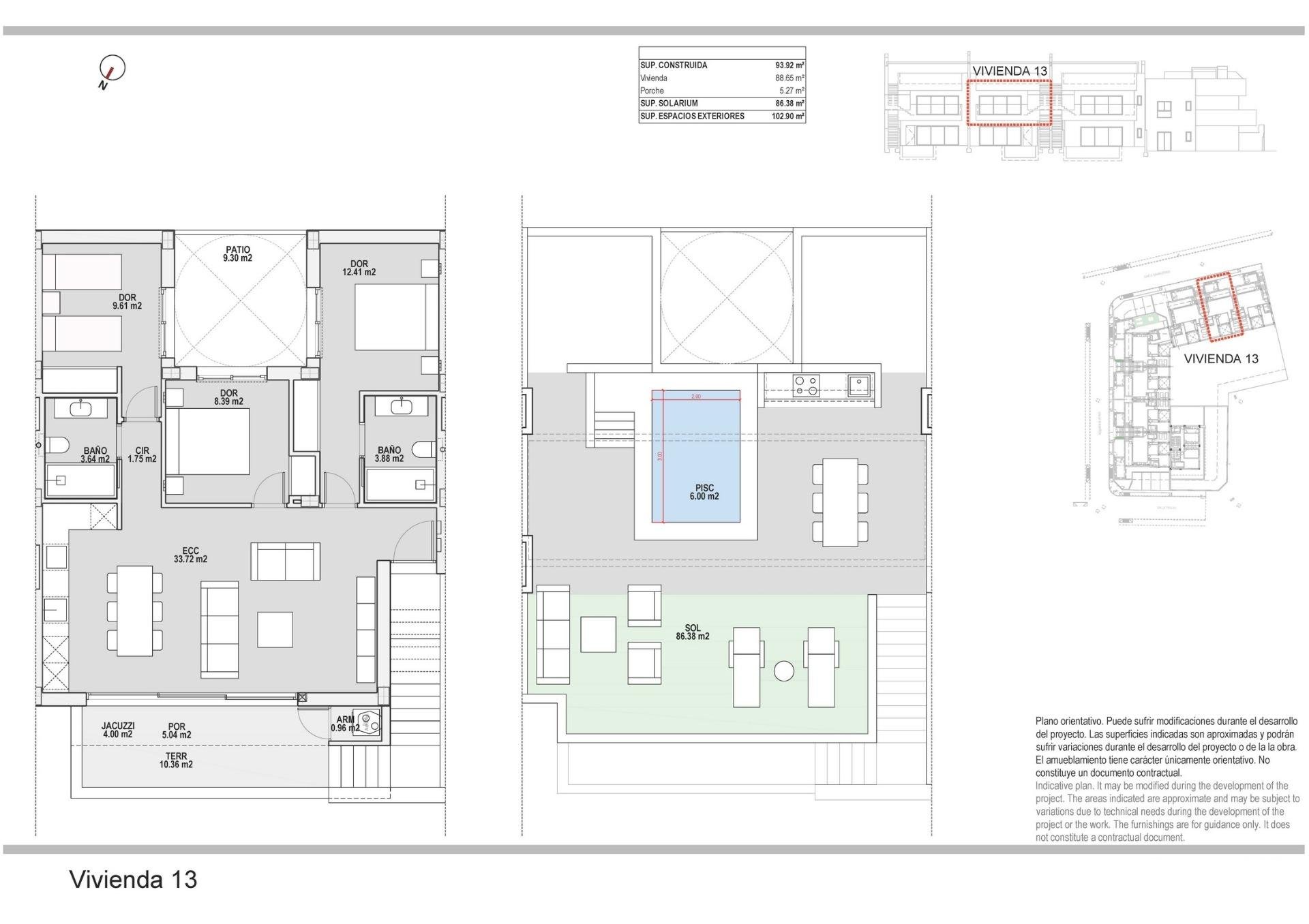 Bungalowi Pilar de la Horadada, Alicante, Espanja 3 makuuhuonetta, 93 m2 No. 187378