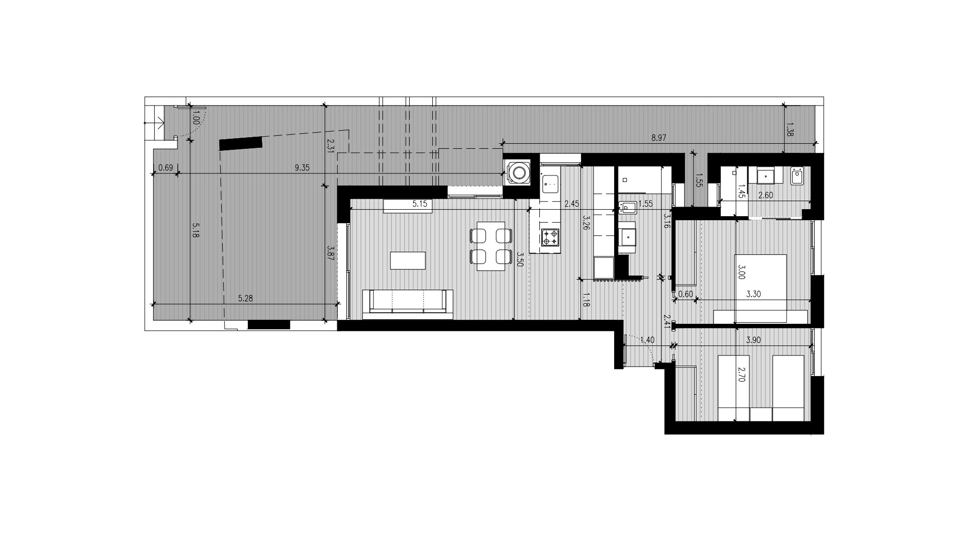 Apartamento en Lo Marabu Bungalows, Ciudad Quesada, Alicante, España 2 dormitorios, 78 m2 No. 155407