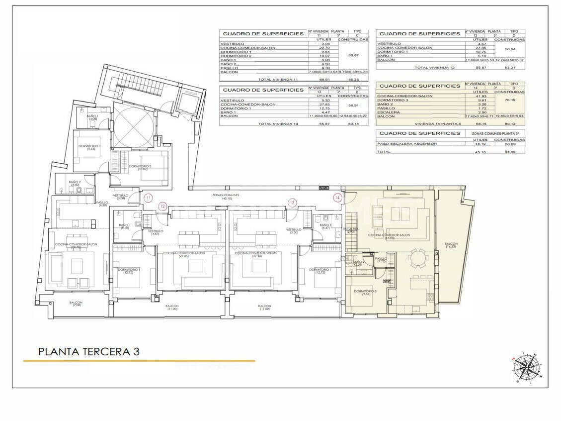 Apartamento en Torrevieja, Alicante, España 1 dormitorio, 63 m2 No. 149946