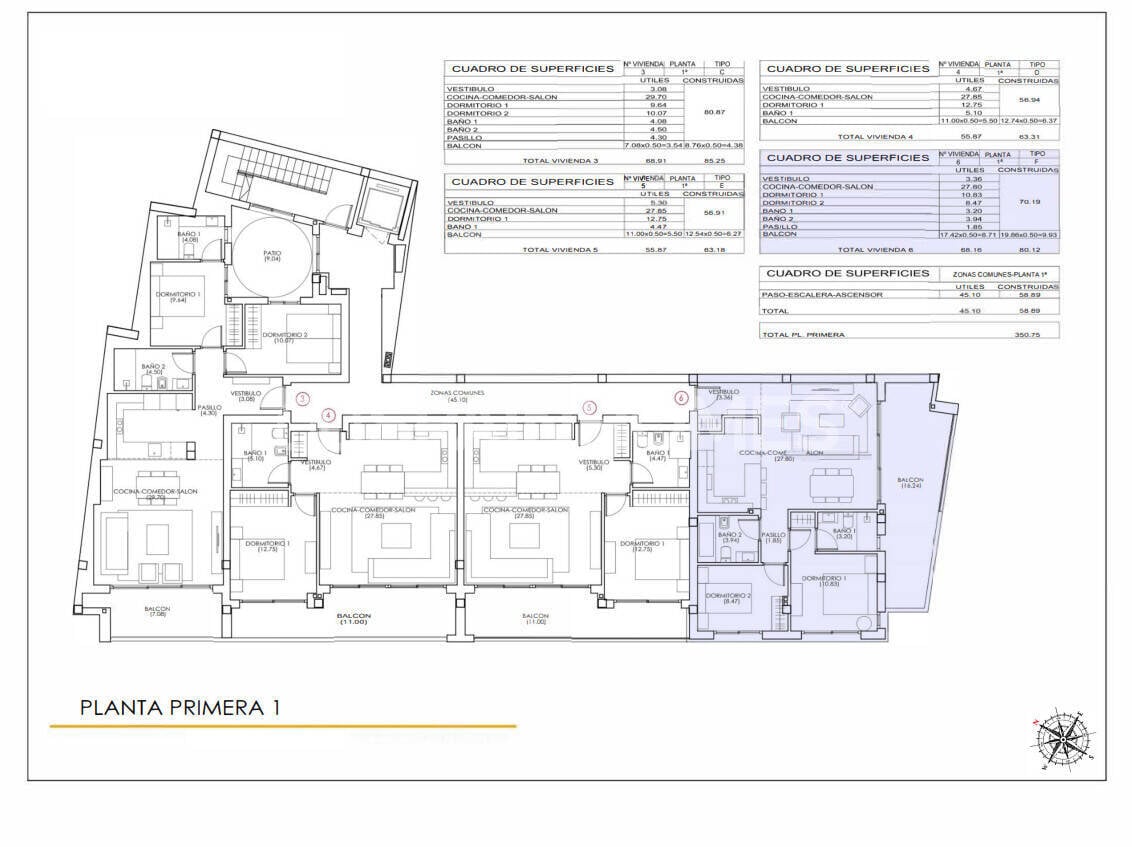 Apartamento en Torrevieja, Alicante, España 1 dormitorio, 63 m2 No. 149946
