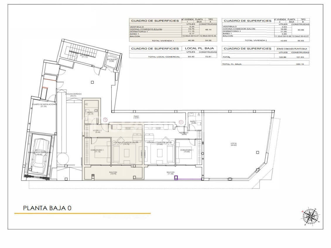 Apartamento en Torrevieja, Alicante, España 1 dormitorio, 63 m2 No. 149946