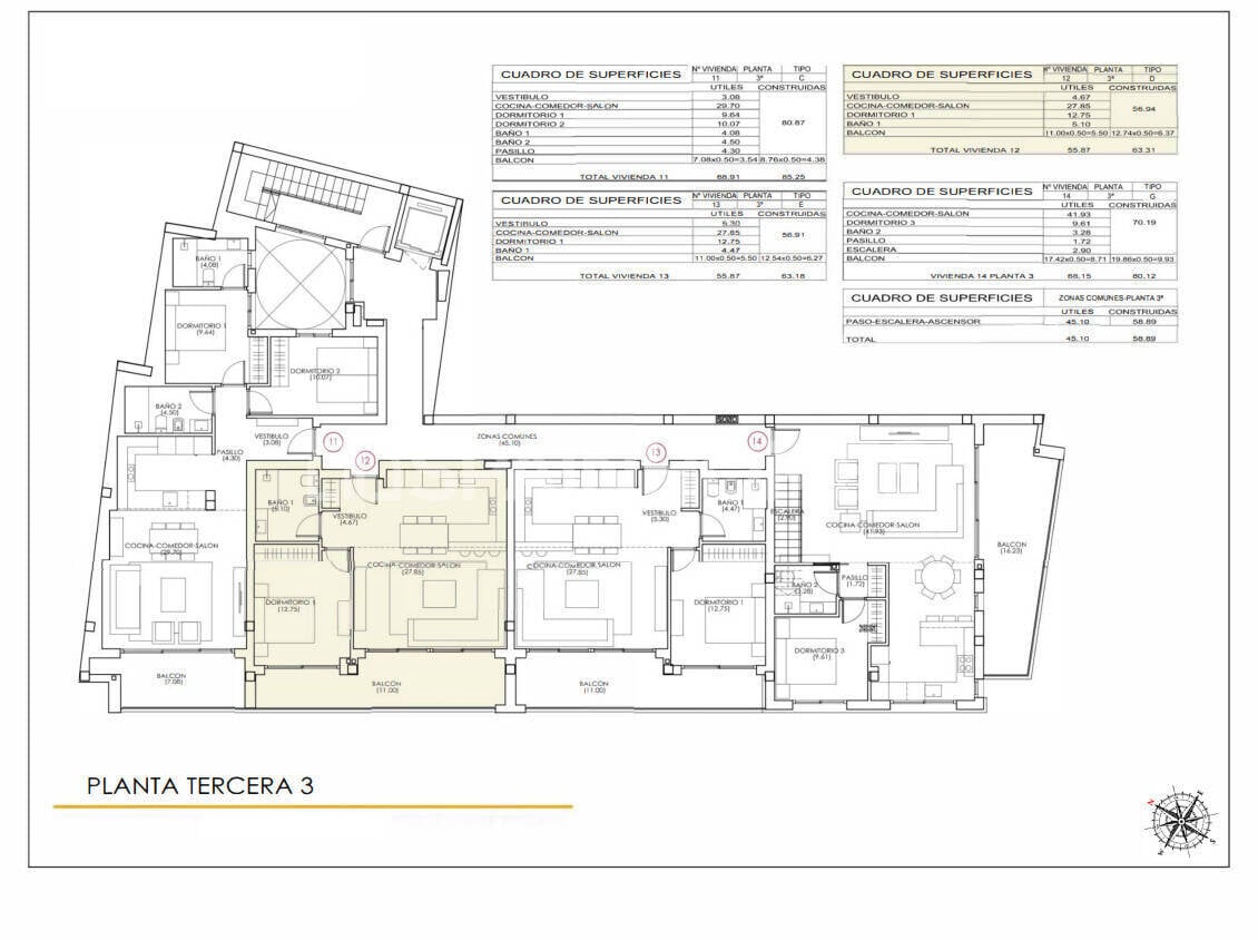 Apartamento en Torrevieja, Alicante, España 1 dormitorio, 63 m2 No. 149946