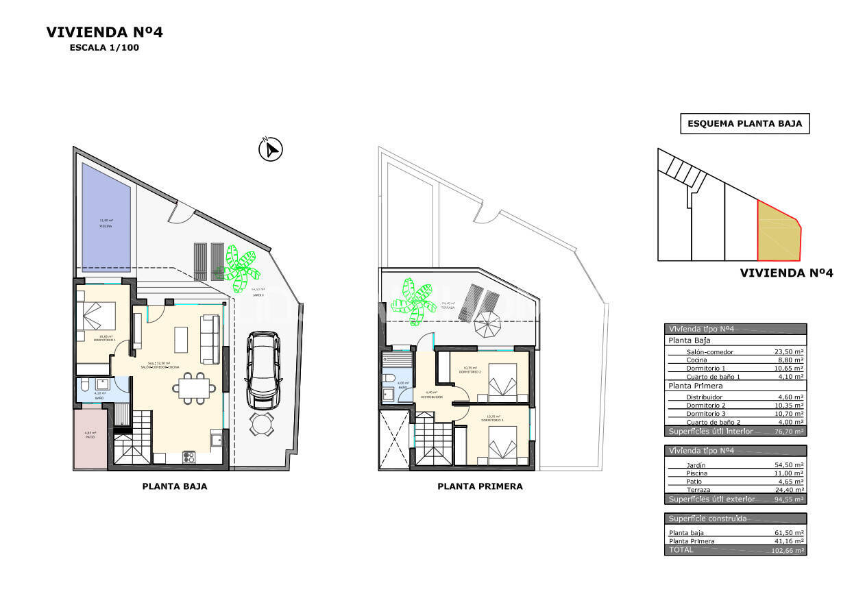 Wohnung in Pilar de la Horadada, Alicante, Spanien 3 Schlafzimmer, 91 m2 Nr. 147629