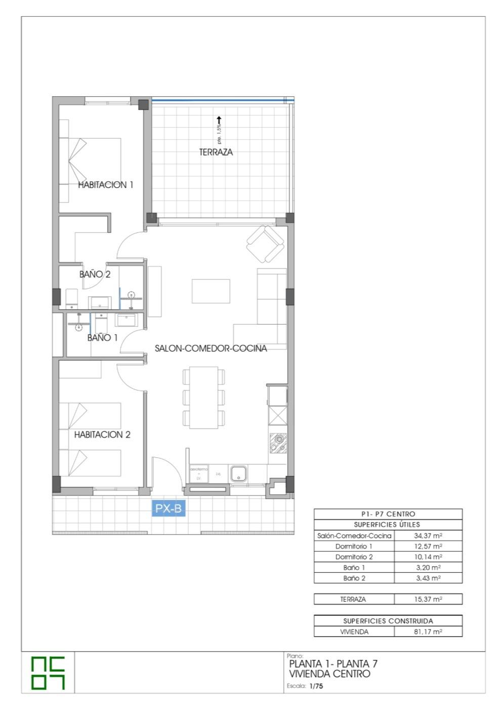 Appartamento a Finestrat, Alicante, Spagna 2 camere da letto, 82.67 mq. N° 165562