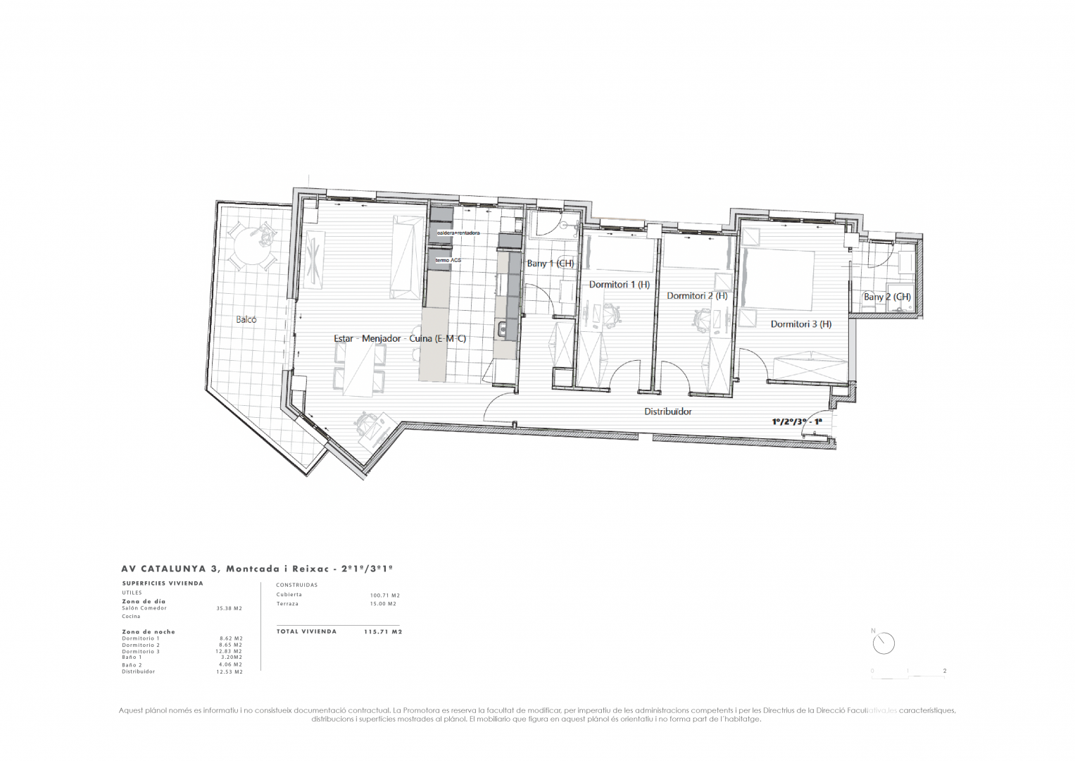 Appartamento a Montcada i Reixac, Barcelona, Spagna 3 camere da letto, 111 mq. N° 152729