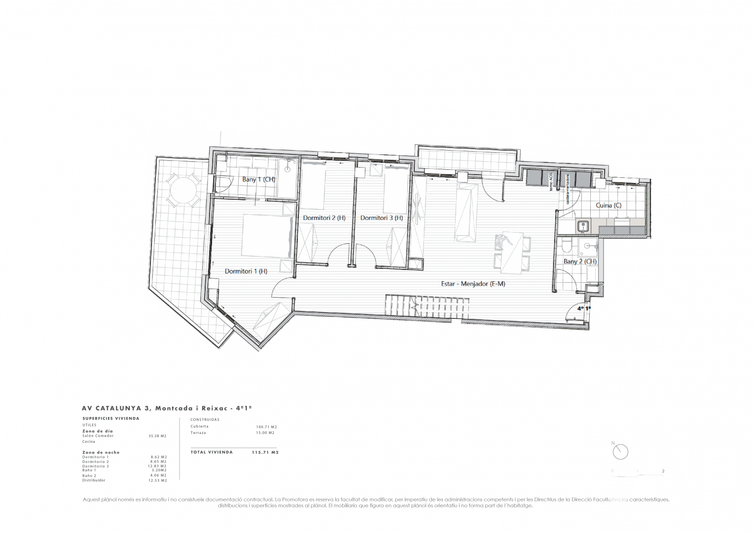 Apartament w Montcada i Reixac, Barcelona, Hiszpania 4 sypialnie, 166 mkw. nr 152728