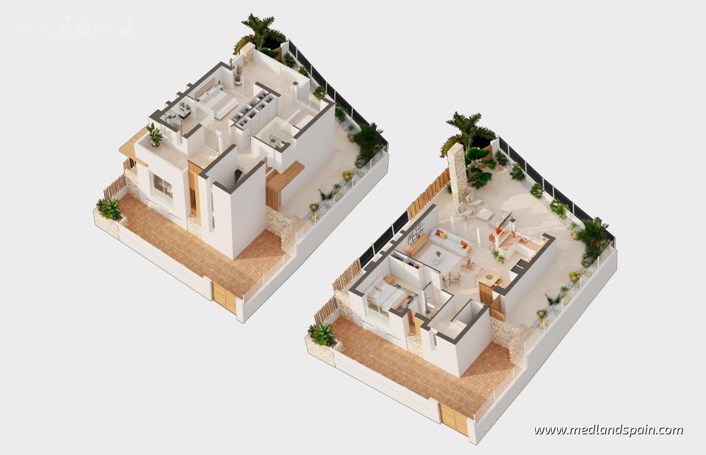 Villa i San Juan De Los Terreros, Almeria, Spanien 3 sovrum, 253 kvm. Nr. 167378